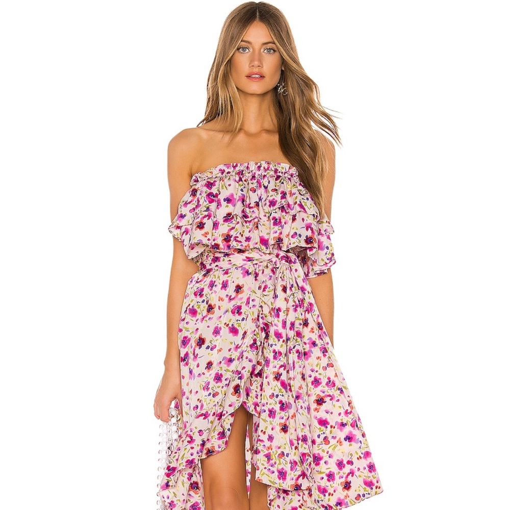 MISA Los Angeles Sabella Dress, Size Small, Color Fuchsia Floral